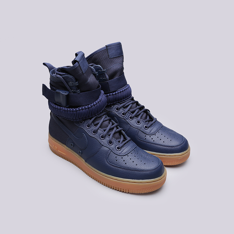 мужские синие кроссовки Nike SF Air Force 1 864024-400 - цена, описание, фото 2
